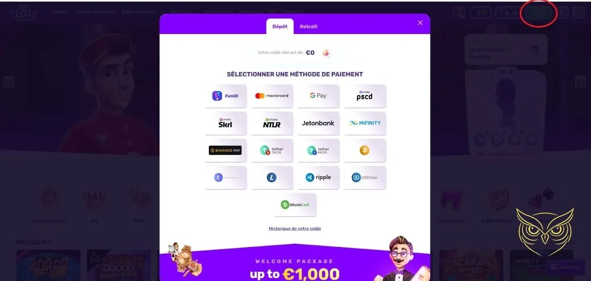 Icône pour les paris en direct Slots Palace.