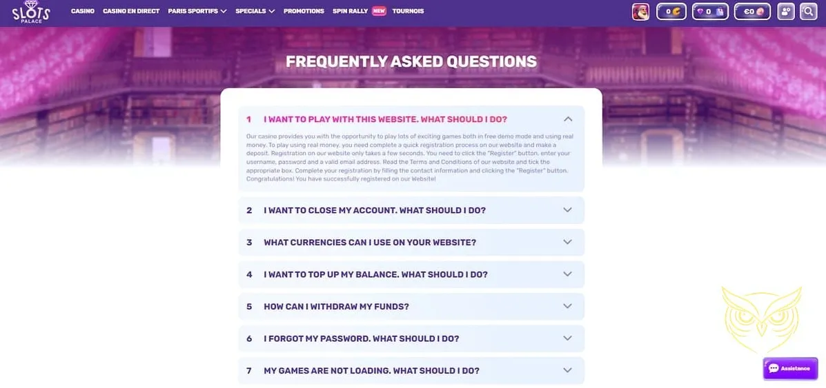 Icône des matchs en direct Slots Palace.