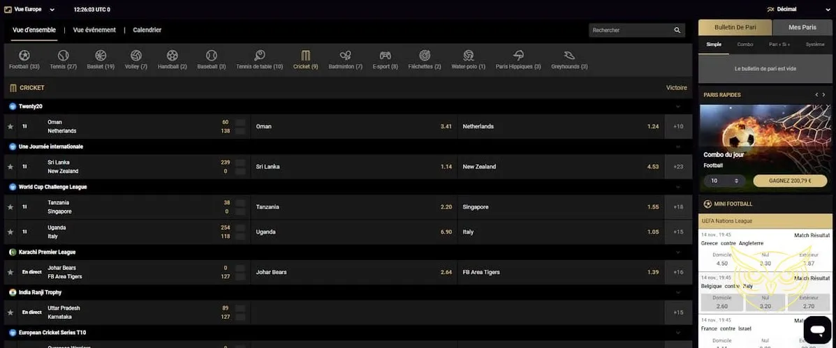 Page des promotions et bonus SlotsVil Casino.