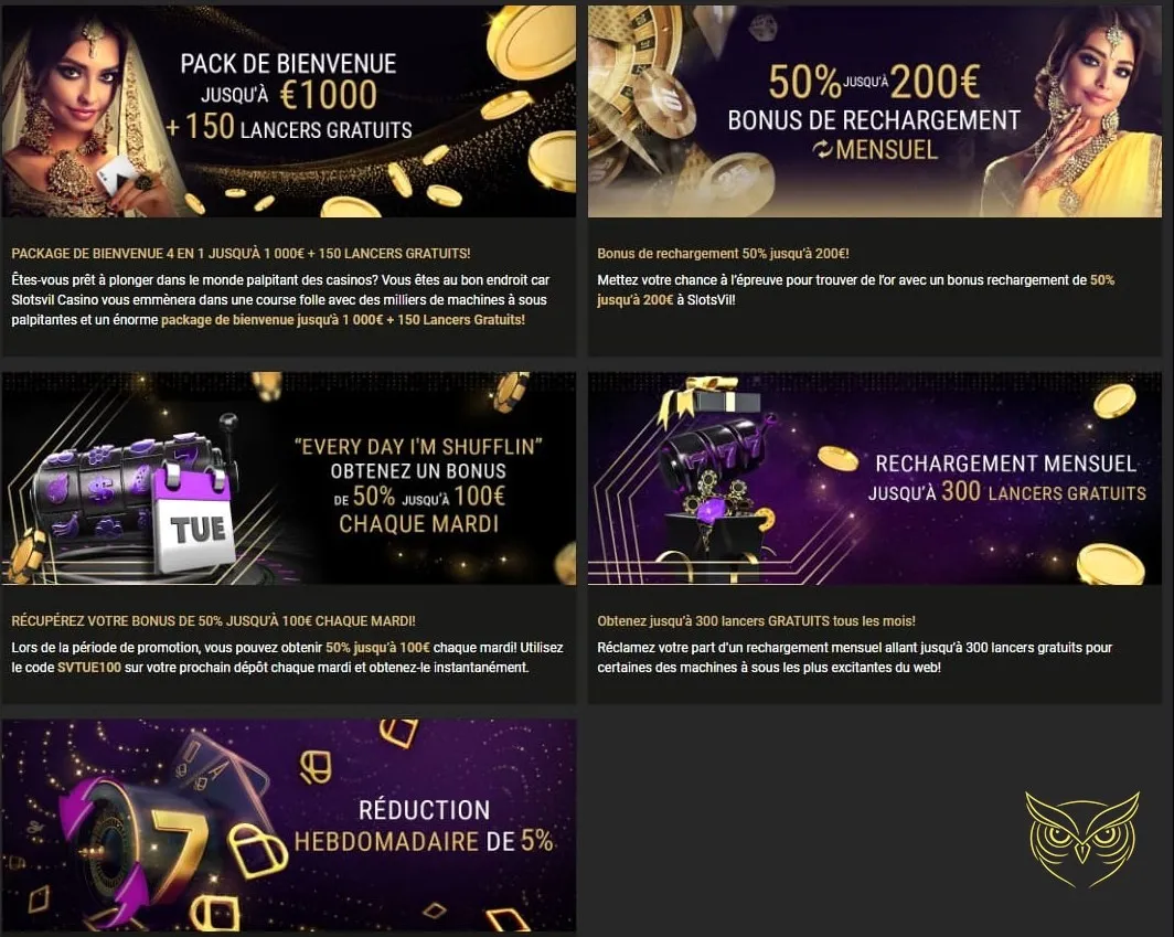 Page des questions fréquentes SlotsVil Casino.