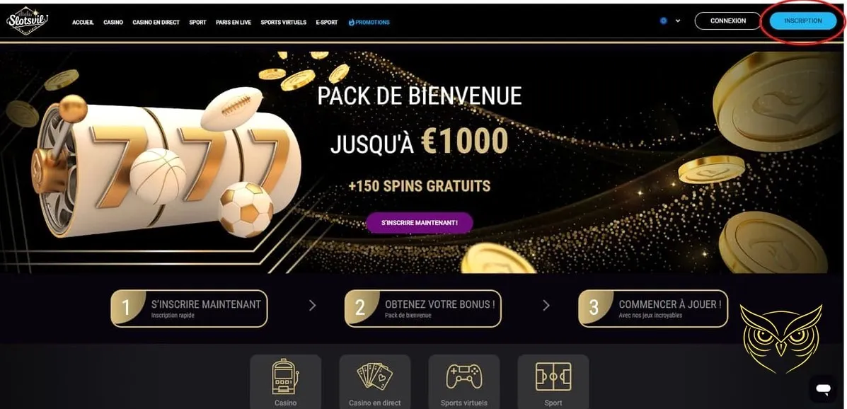 Section des jeux de table SlotsVil.