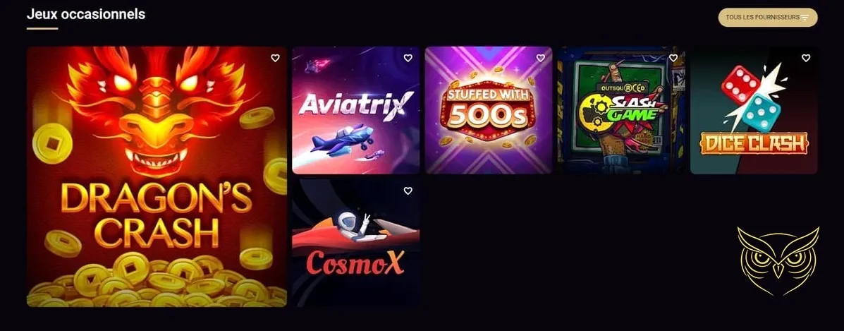 Interface de pari en direct SlotsVil.