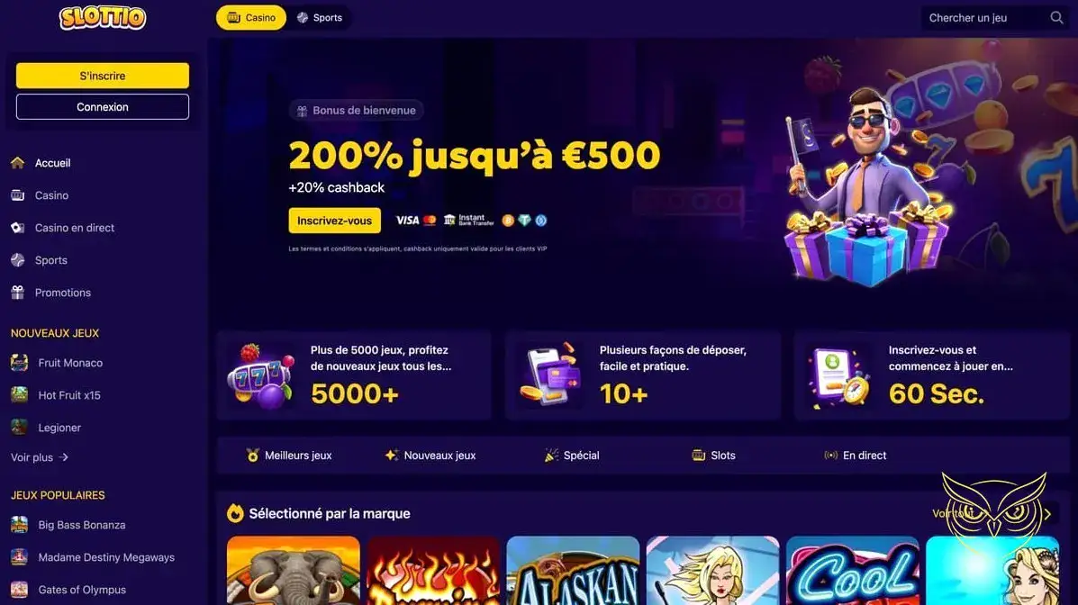 Logo officiel du casino Slottio.