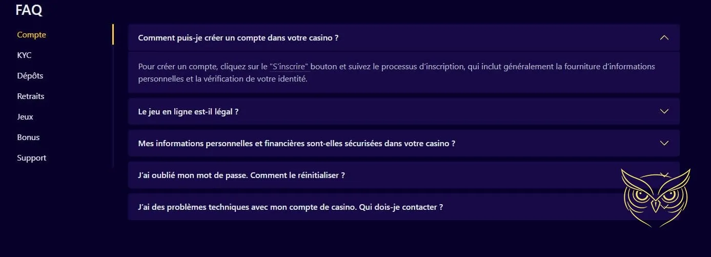 Interface de choix d'avatar sur Slottio.