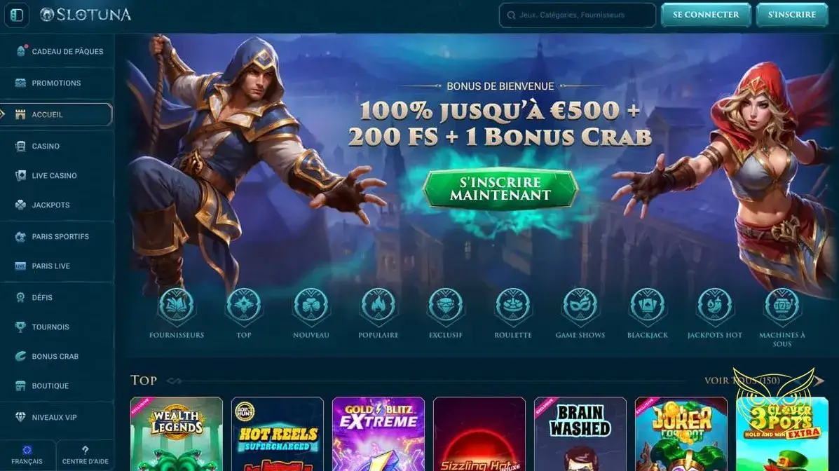 Logo officiel du casino Slotuna.