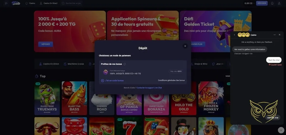 Icône promotionnelle Cashback Lundi SpinAura Casino.