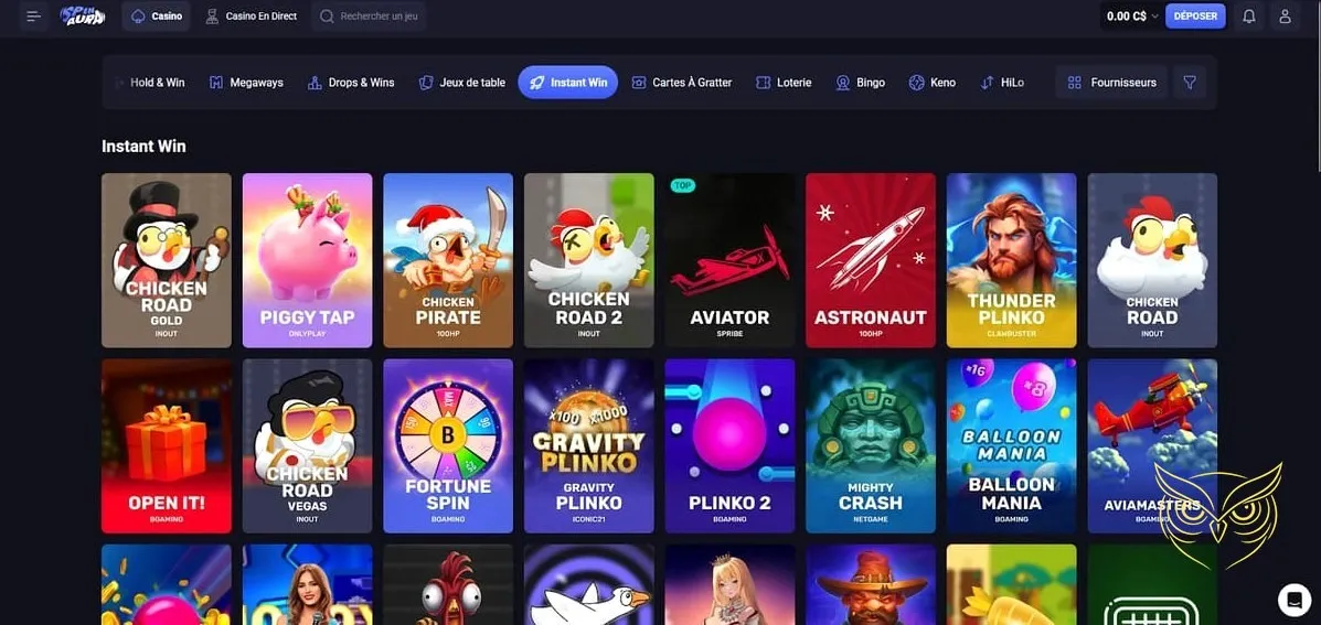 Icône des bonus cashback quotidiens SpinAura Casino.