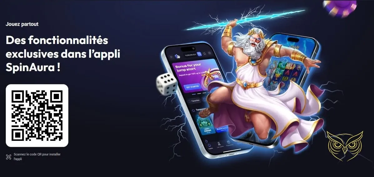 Page du formulaire d'inscription SpinAura Casino.