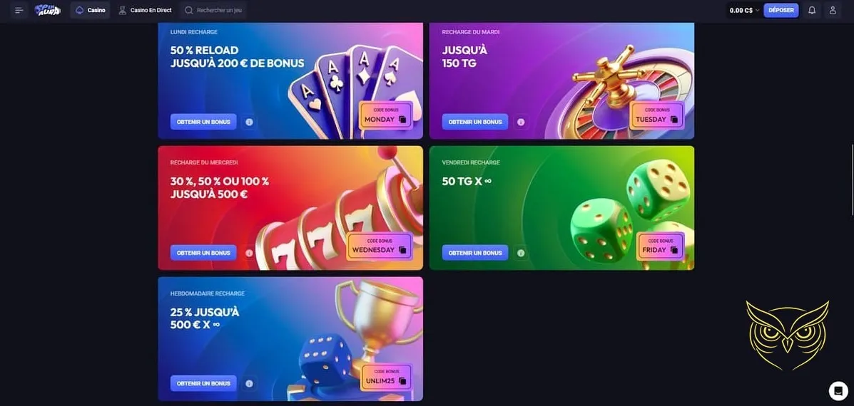 Miniature de jeu de cartes à gratter SpinAura Casino.