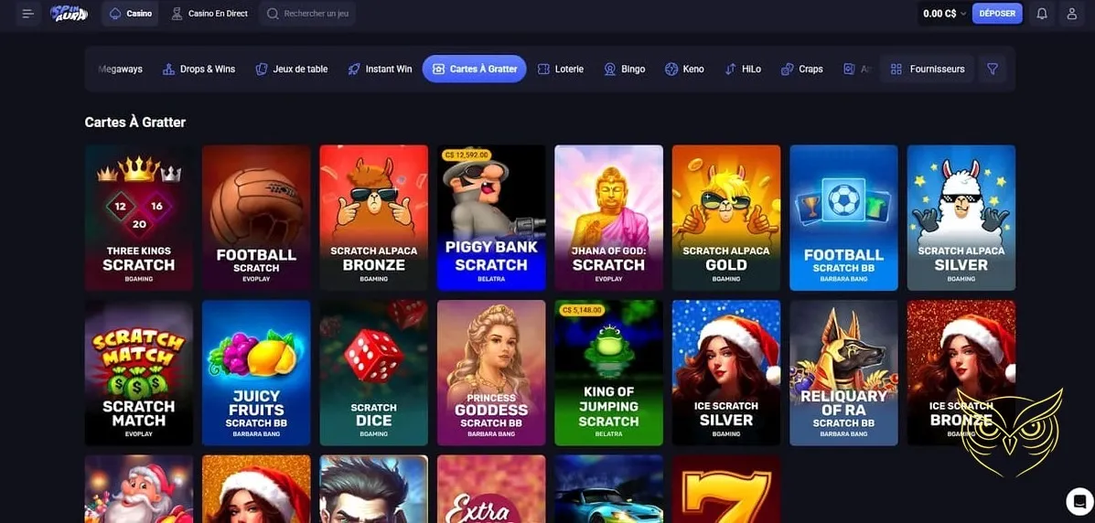 Icône de la section loterie SpinAura Casino.