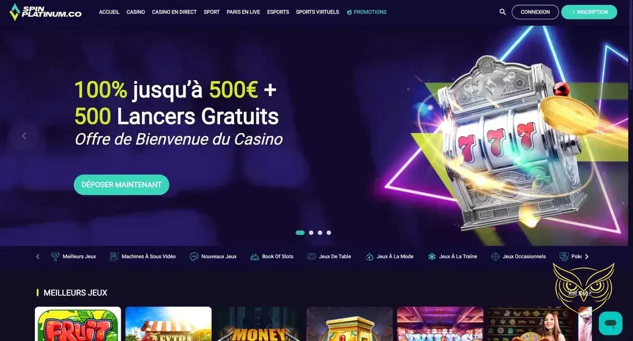 Logo officiel du casino Spin Platinum