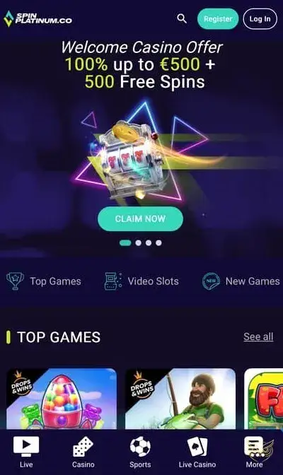 Icône de l'application mobile Spin Platinum