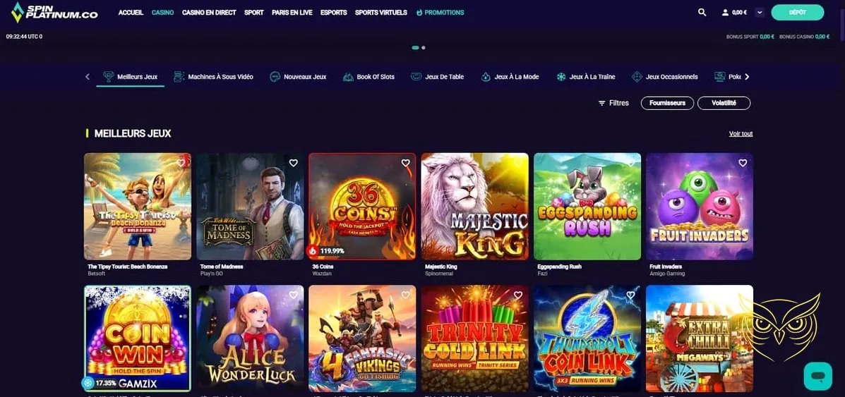 Symbole du bonus pour parieurs Spin Platinum