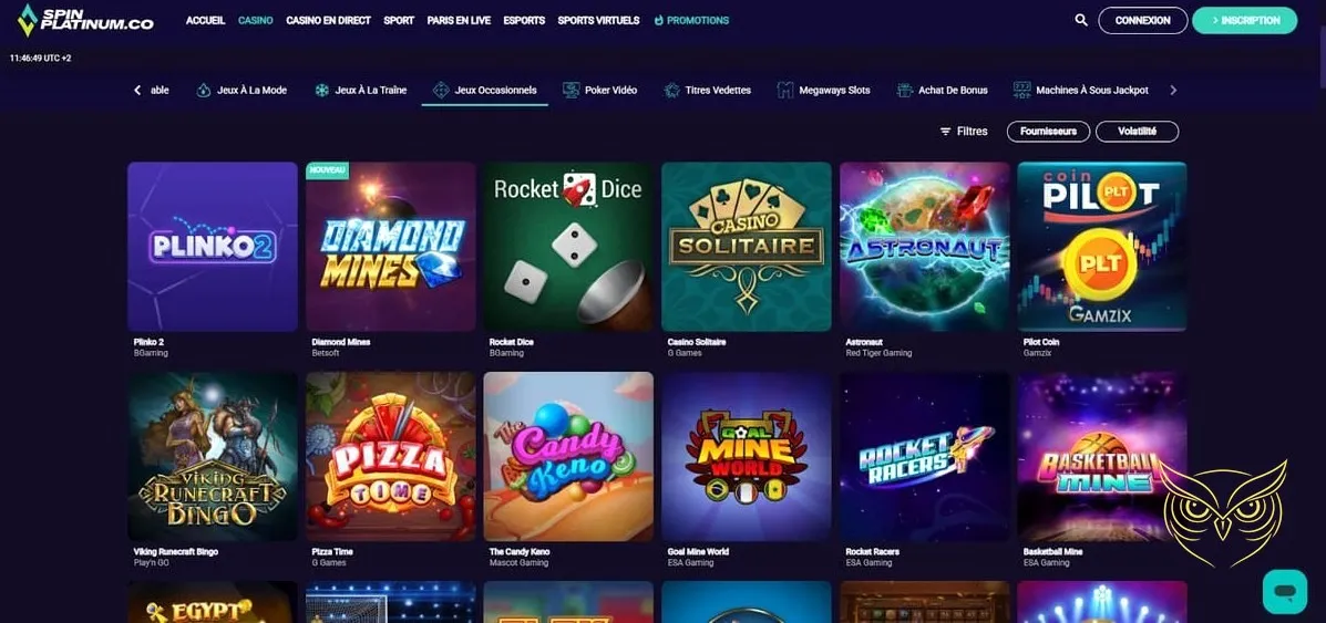 Symbole du bonus de bienvenue Spin Platinum