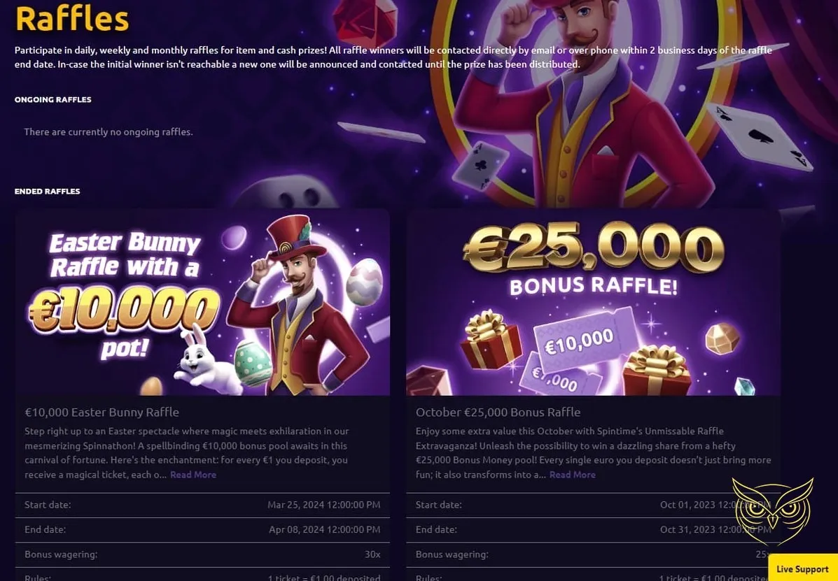 Formulaire d'inscription au casino Spin Time