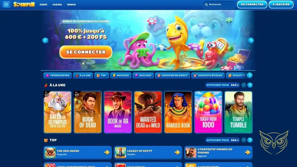 Logo officiel du casino Spinfin