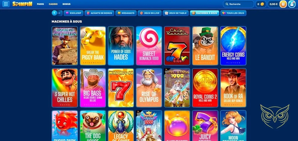 Visuel des tournois actuels SpinAura Casino.