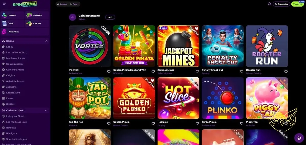 Bannière des promotions SpinMama Casino