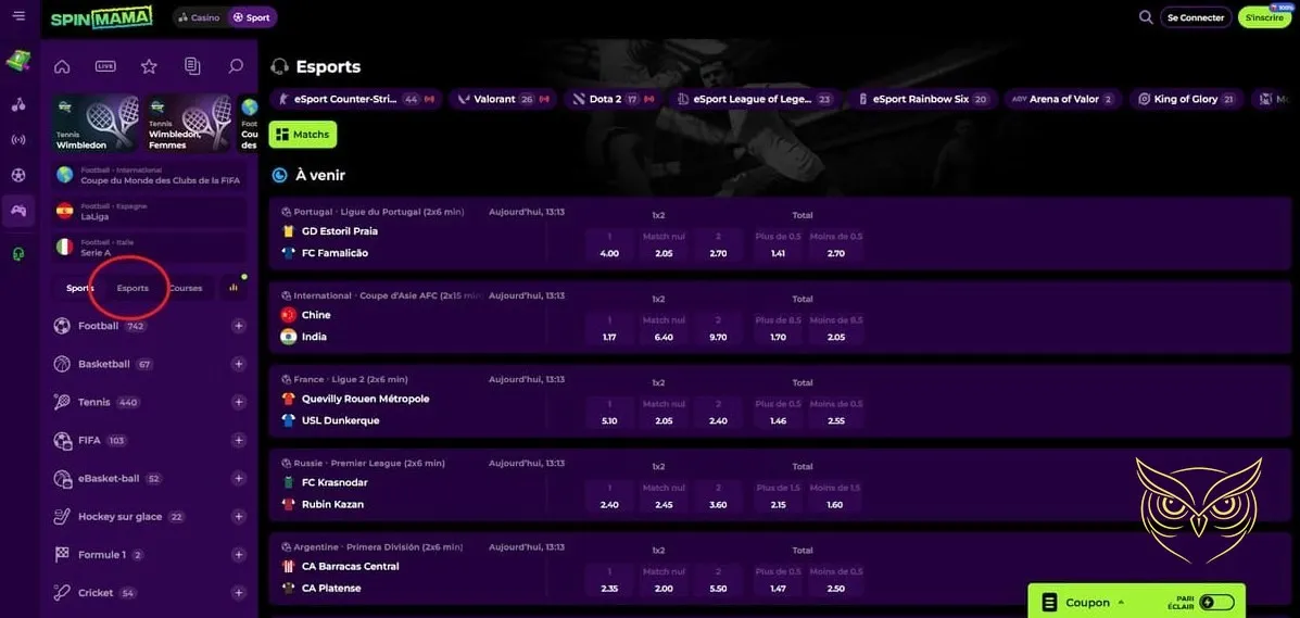 Section foire aux questions SpinMama Casino