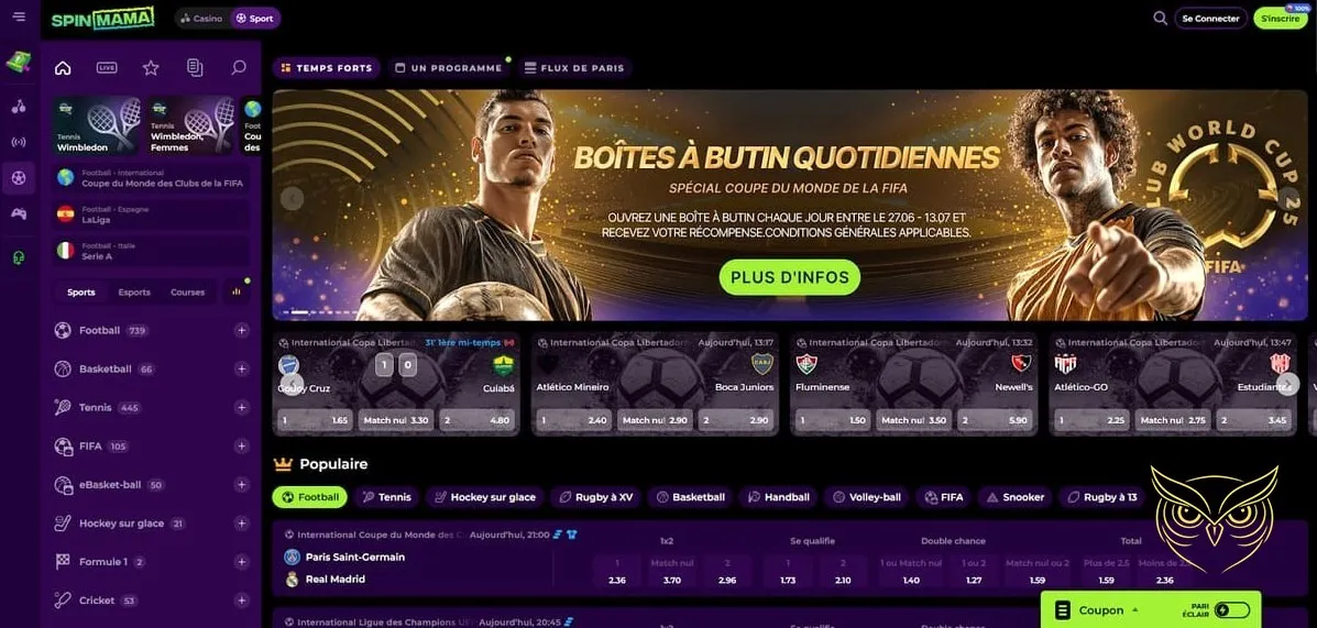 Catégorie des jeux cachés SpinMama Casino