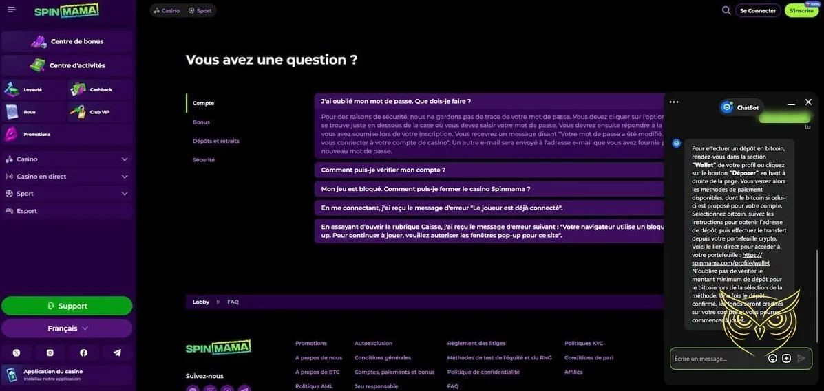 Icône de l'onglet Esports du casino SpinMama