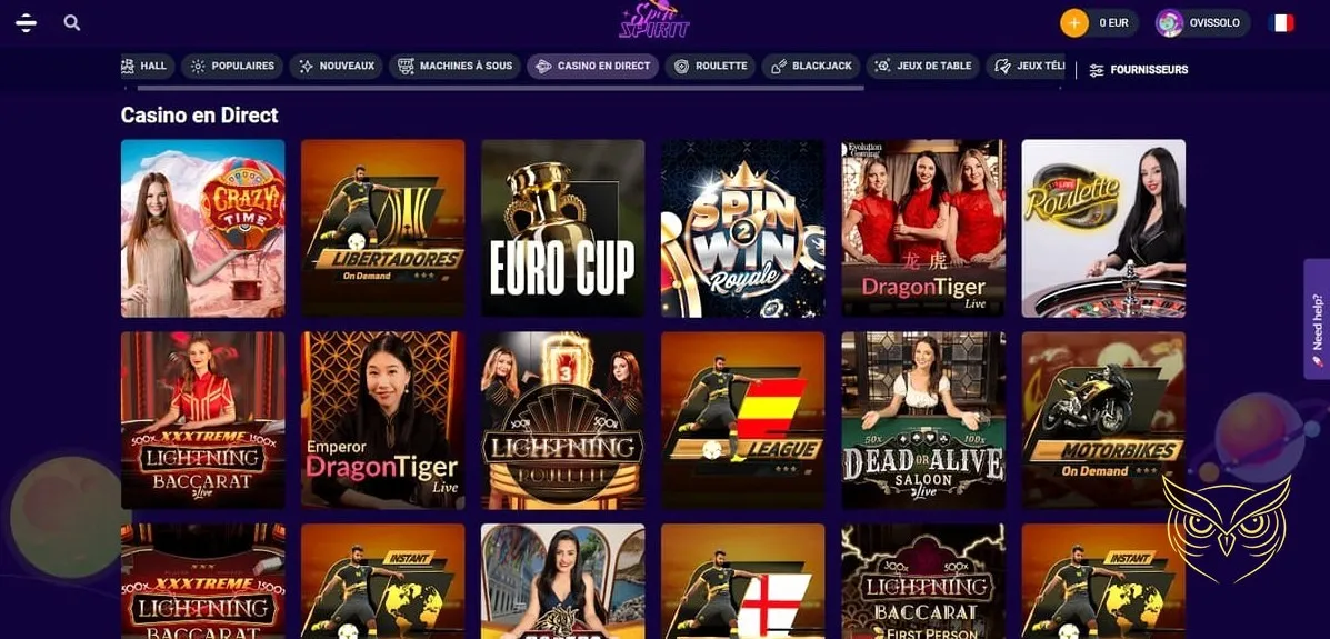 Plateforme de bookmaker sportif virtuel SpinSpirit