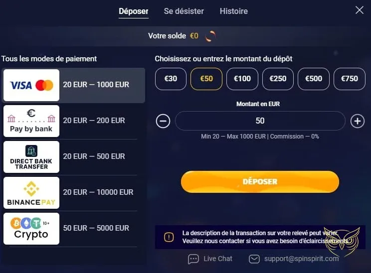 Présentation des missions quotidiennes Spin Spirit Casino