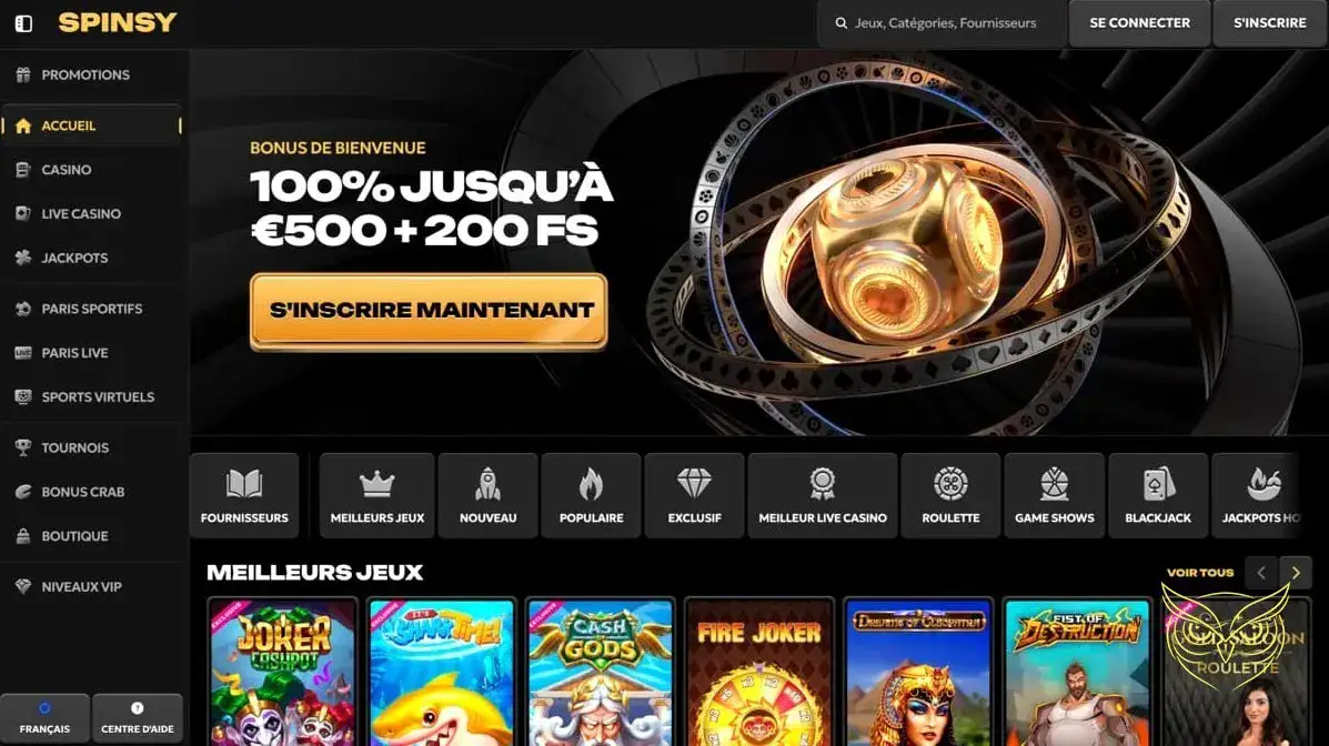 Logo officiel du casino en ligne Spinsy