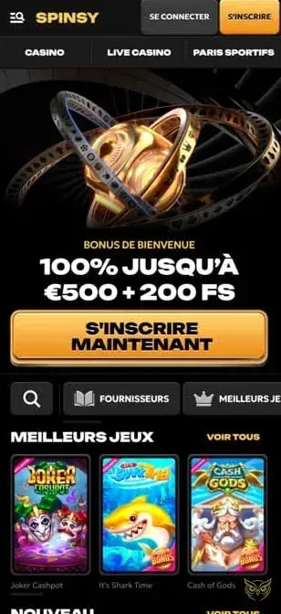Icône de l'application mobile Spinsy Casino