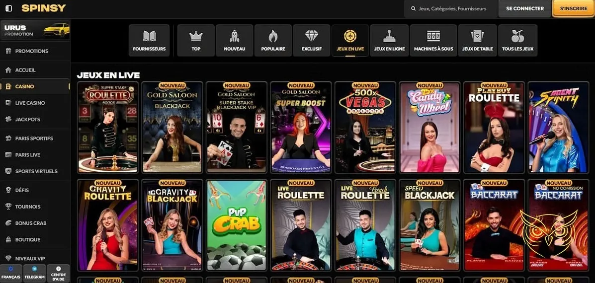 Présentation du bonus spécial Crab Spinsy Casino