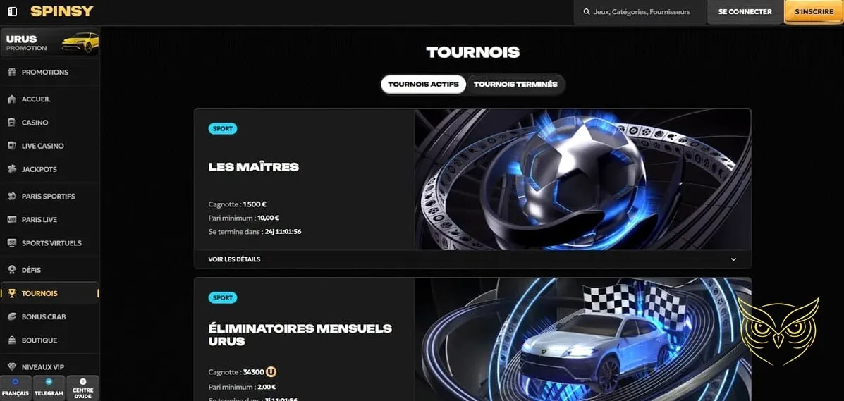 Options de contact du service client Spinsy Casino