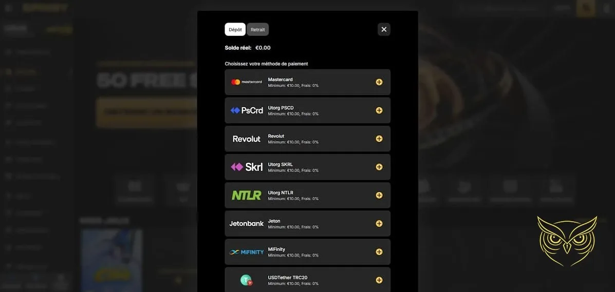 Sélection de mini-jeux amusants Spinsy Casino