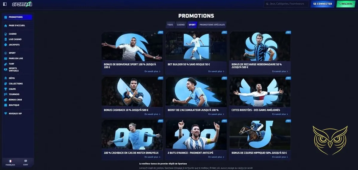 Présentation du Club VIP Sportaza Casino