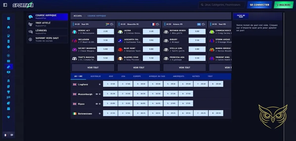 Formulaire d'inscription au Sportaza Casino