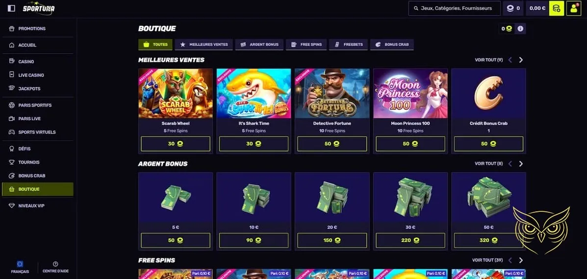 Icône de la section Sports virtuels Sportuna Casino