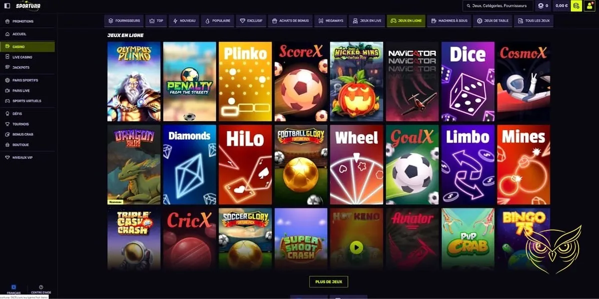 Icône de la section Sports du casino Sportuna