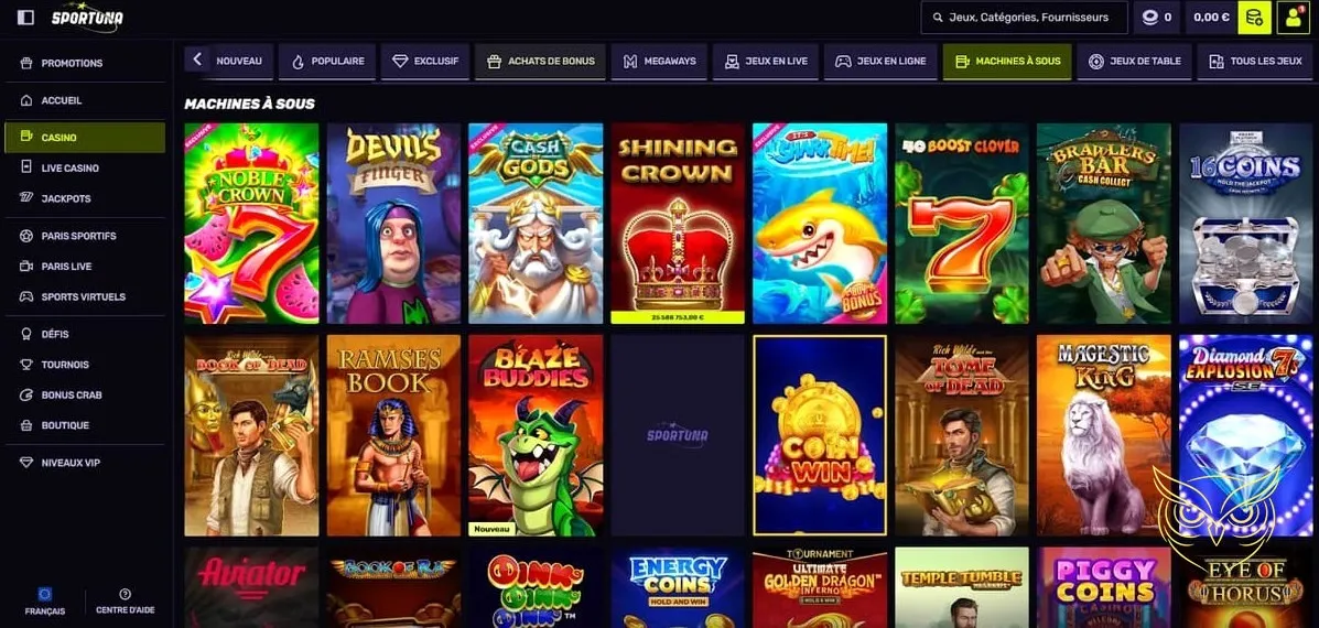 Icône de la section Sports du casino Sportuna