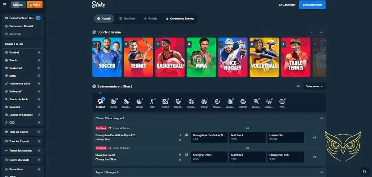 Section des promotions du Stake Casino