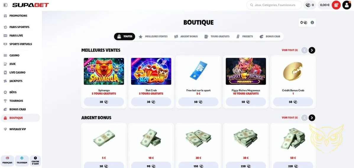 Icône de la section Jeux Supabet Casino