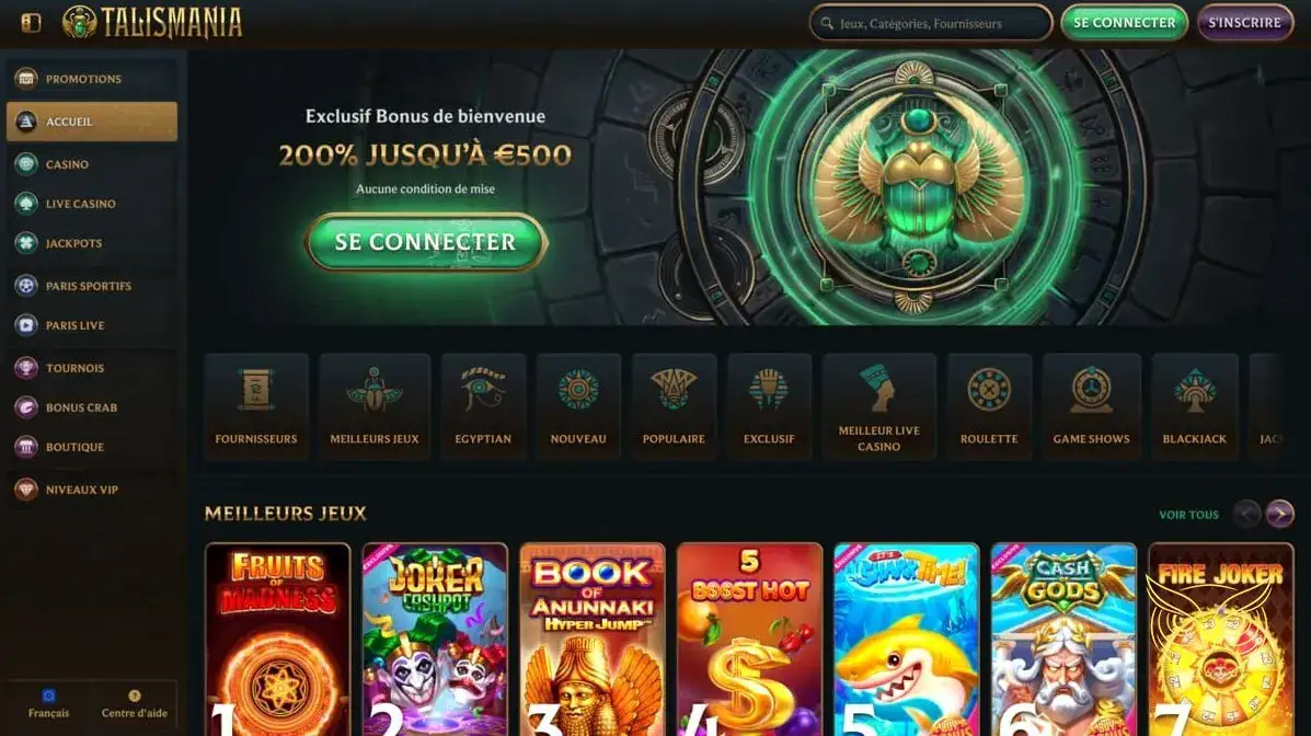 Logo officiel du casino Talismania.