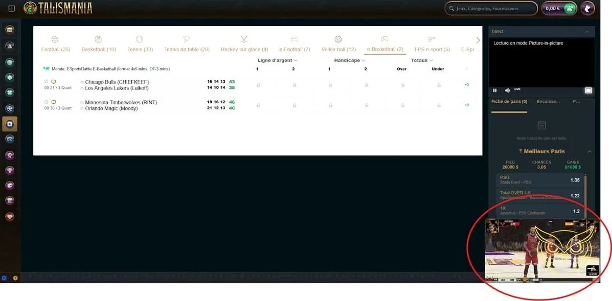 Logo du programme de fidélité VIP Talismania Casino.