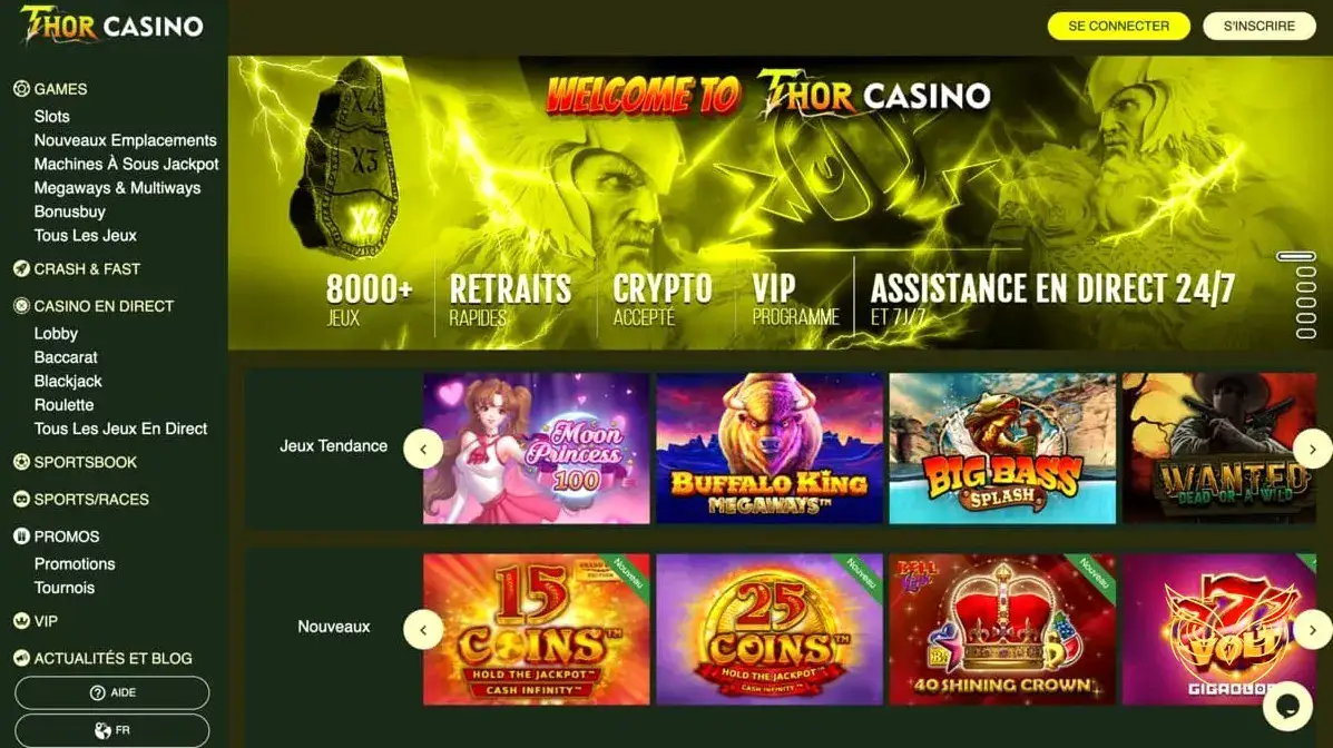 Logo officiel du casino Thor Casino.