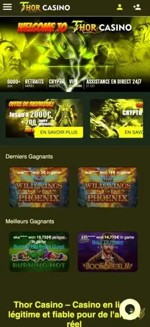 Icône de l'application mobile Thor Casino.