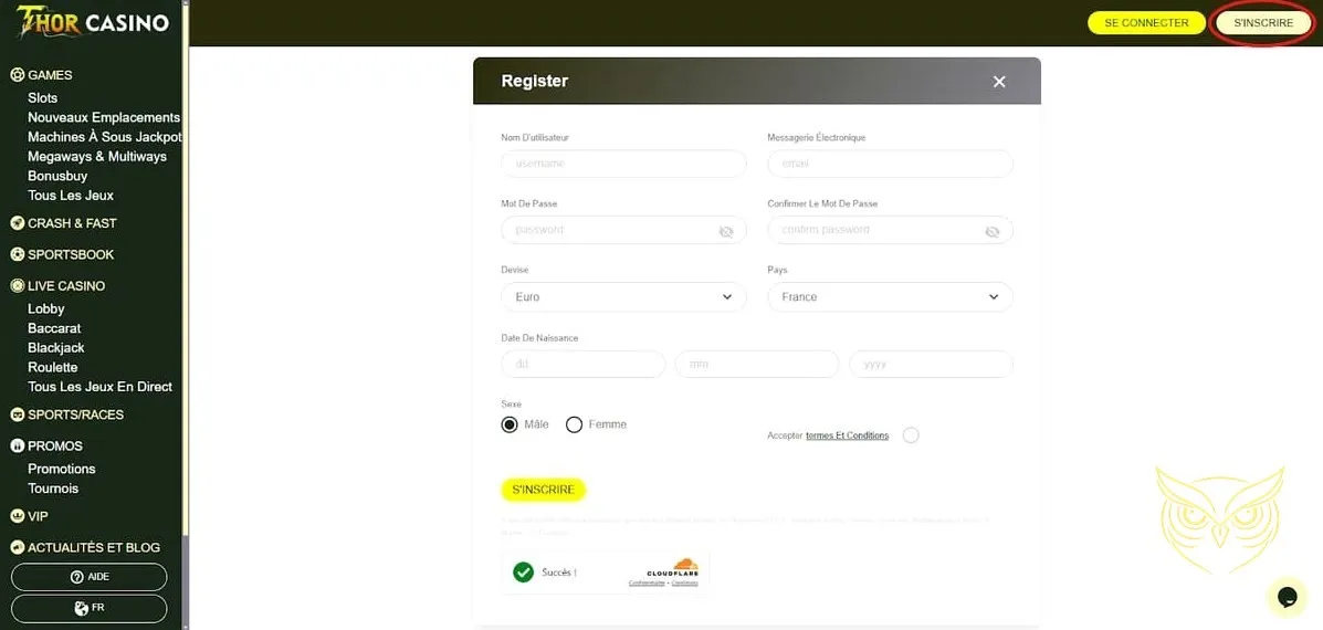 Icône de la section Dépôt sur Thor Casino