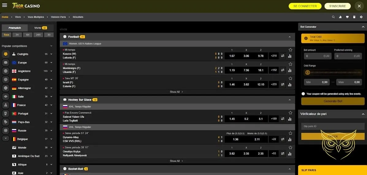 Icône d'inscription et de création de compte Thor Casino