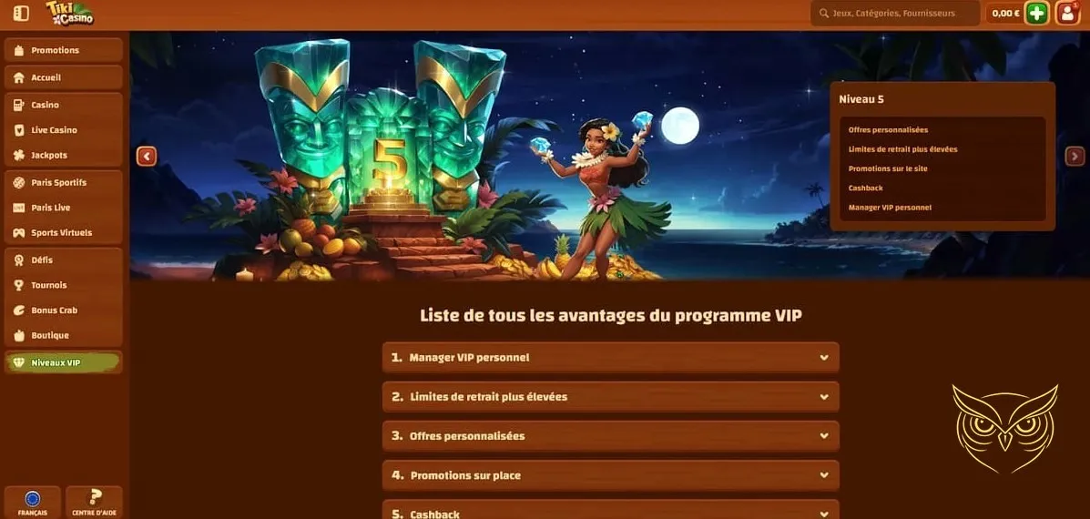 Icône de la section Dépôt de fonds Tiki Casino
