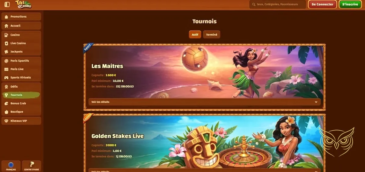 Icône de la section Casino Live de Tiki Casino