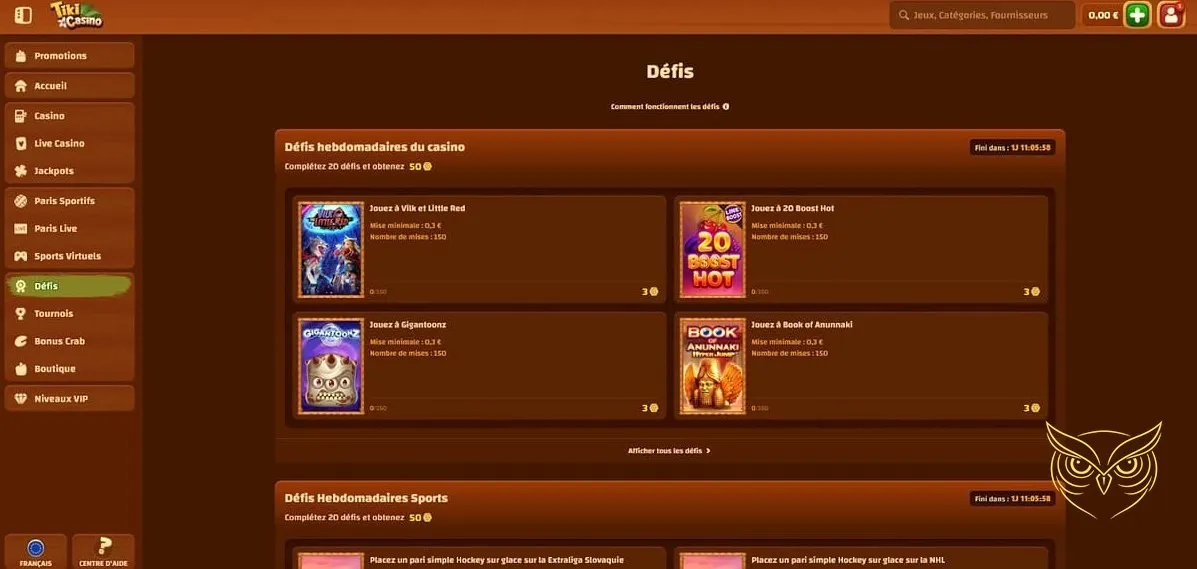 Icône des jeux à jackpots chauds de Tiki Casino