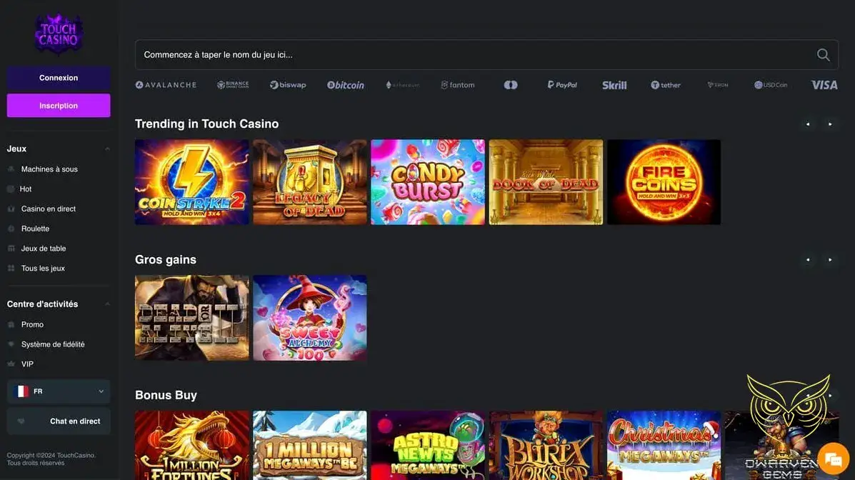 Logo Touch pour le casino moderne