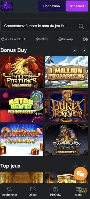 Icône de l'application mobile Touch Casino